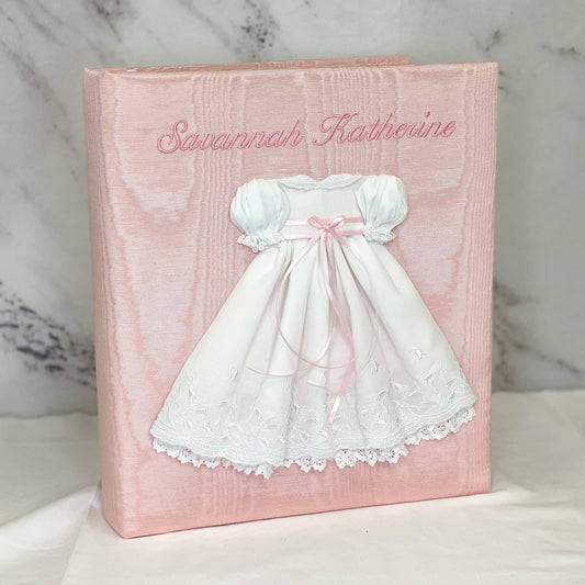 Swiss Batiste Dress – Baby Memory Book (Moiré)