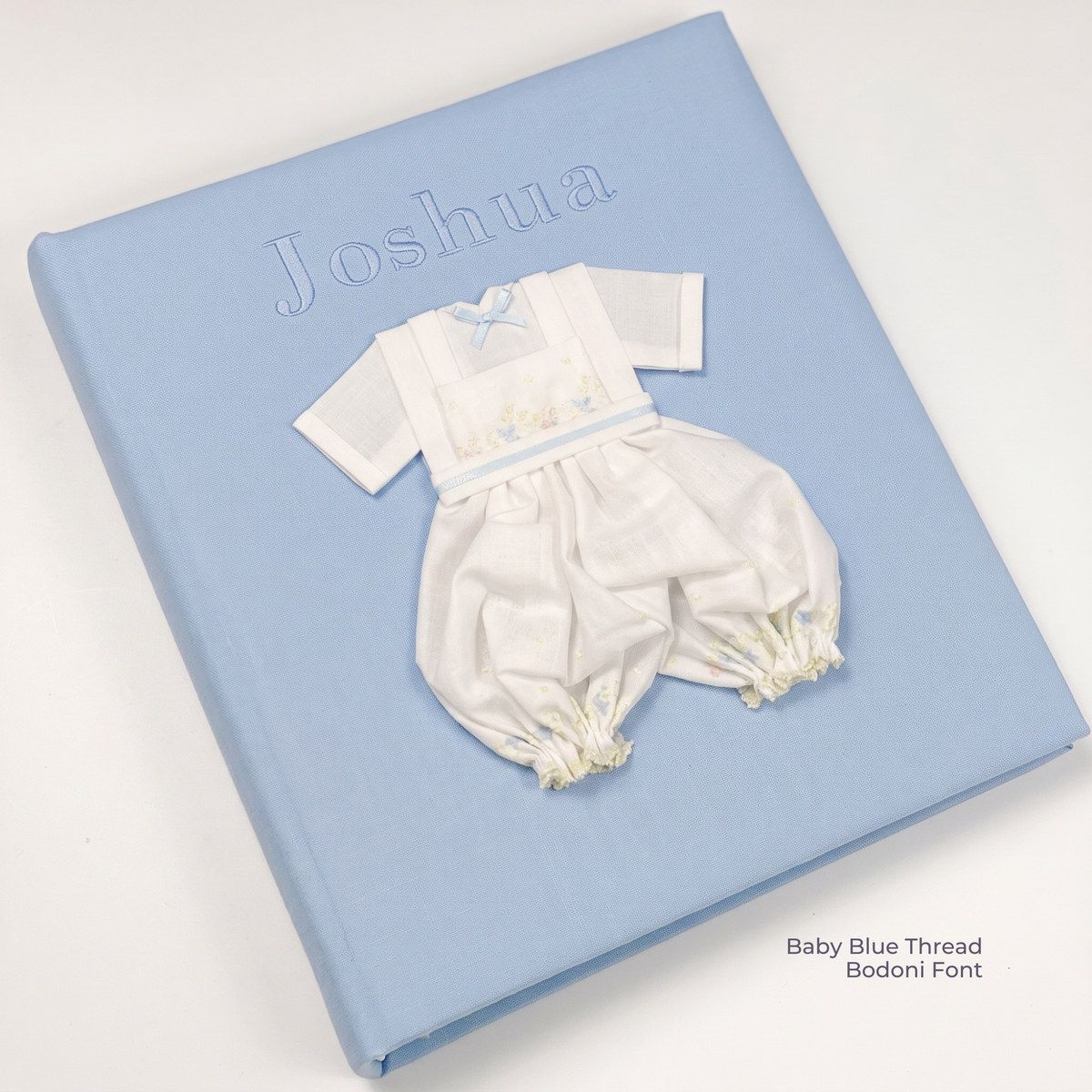 Swiss Batiste Jumper with Flowers on Piqué Cotton – Baby Memory Book