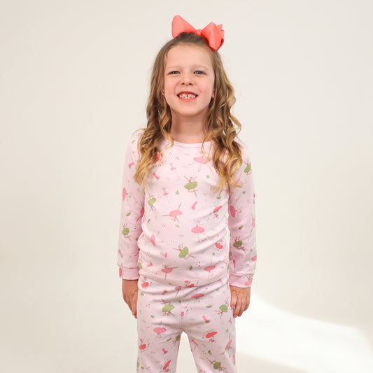 Ballerina Pima Cotton Long Sleeve Shirt & Pant Set