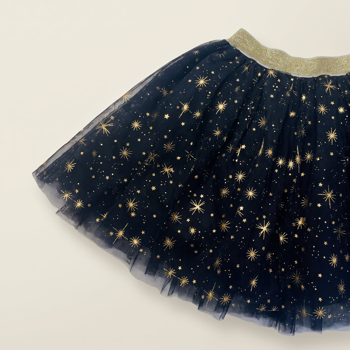 Black Tulle Tutu with Gold Stars
