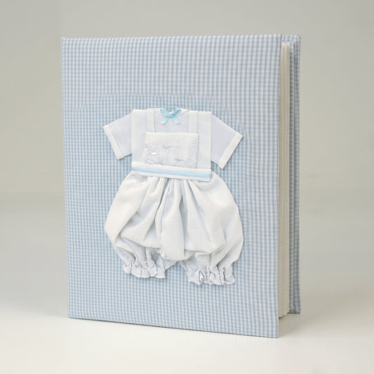 Swiss Batiste Jumper on Seersucker Check – Medium Hardbound Photo Album
