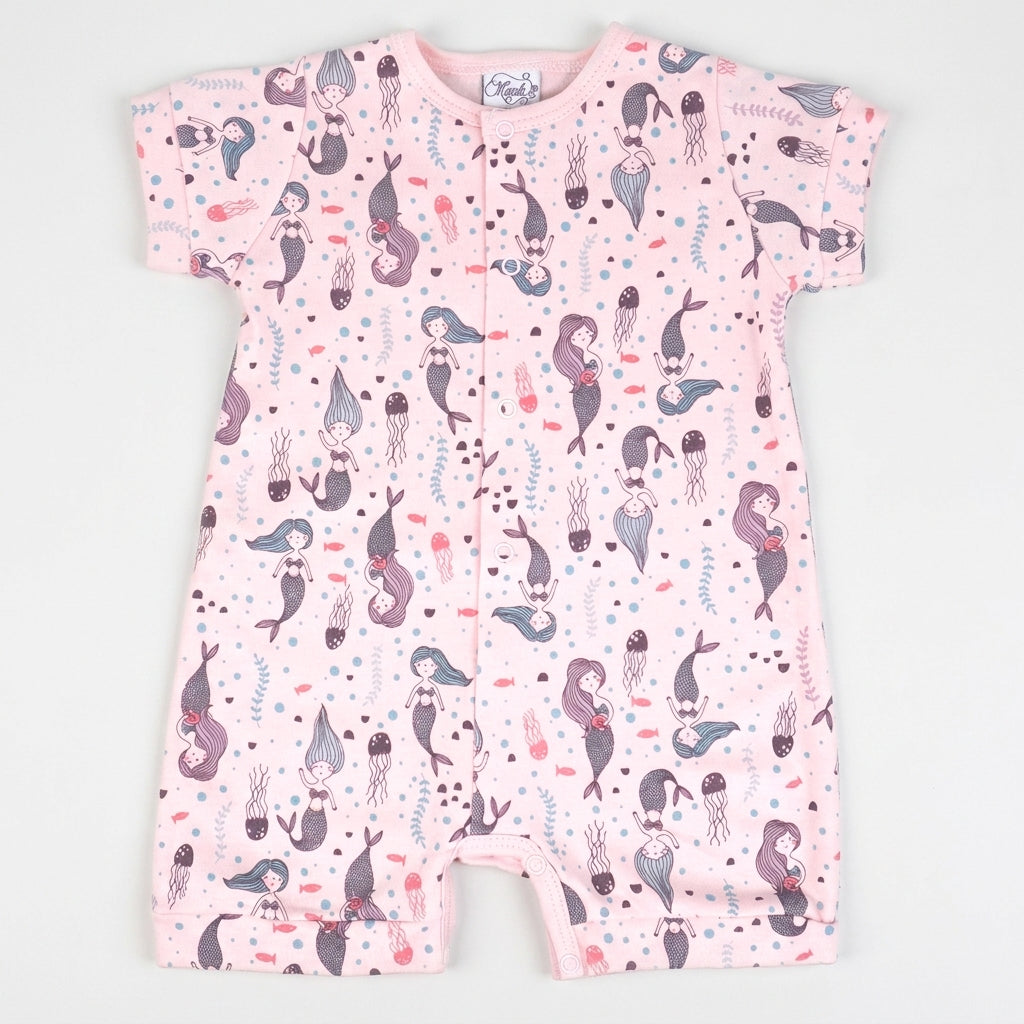 Mermaid Pima Cotton Baby Romper