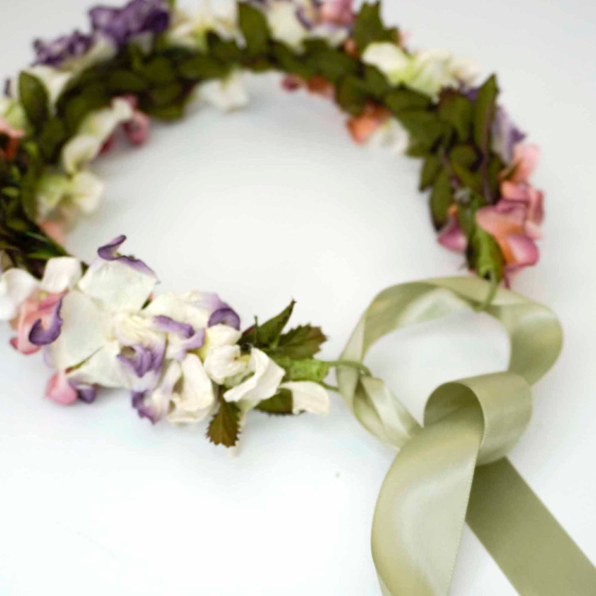 Multi Color Peony Flowers Head Crown - Adjustable