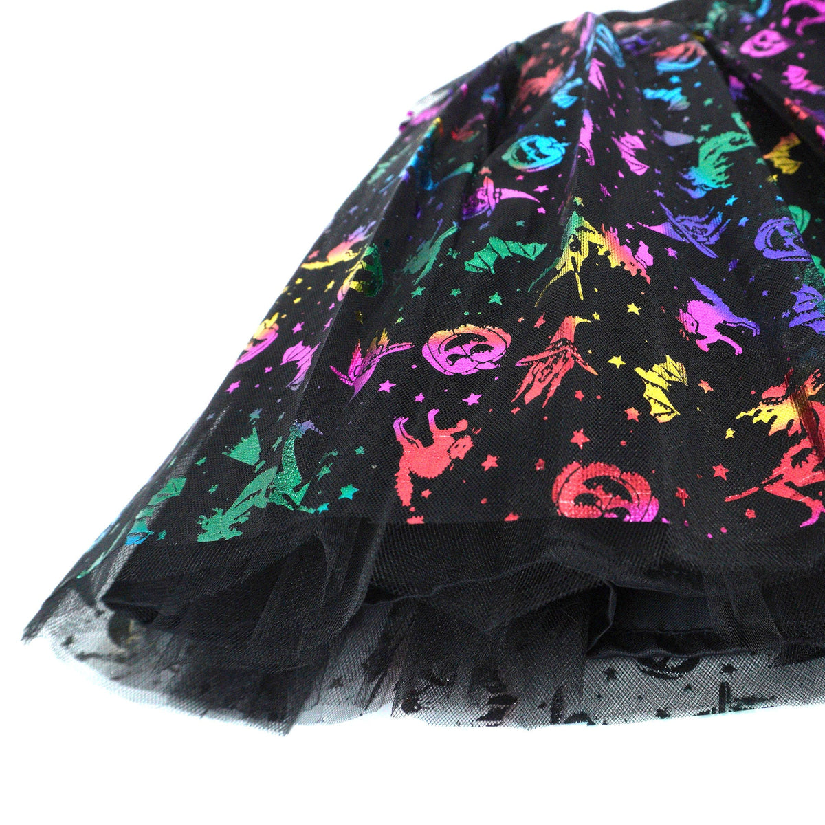 Black Skirt with Multicolor Halloween