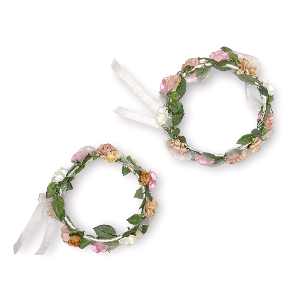 Satin Rose Head Crown - Adult & Child Options