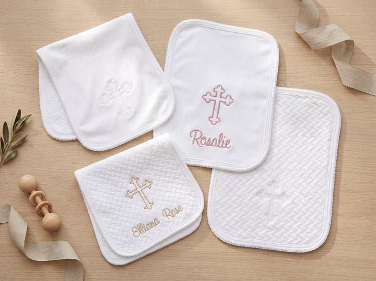 Christening Burp Cloths
