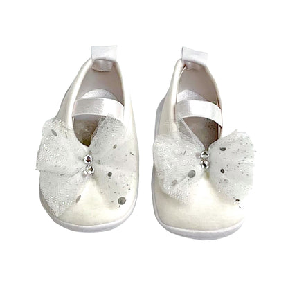 Sparkling Tulle Baby Shoes: Pima Cotton Ballerina Shoe (Size 3)