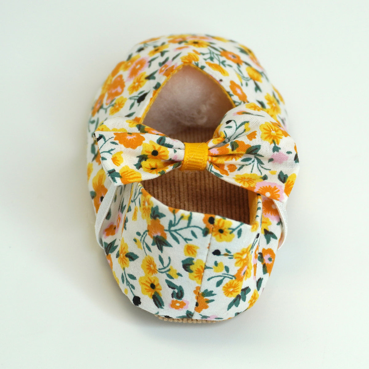 Baby Shoe -  Yellow Marigolds