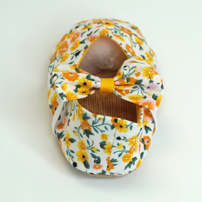 Baby Shoe -  Yellow Marigolds