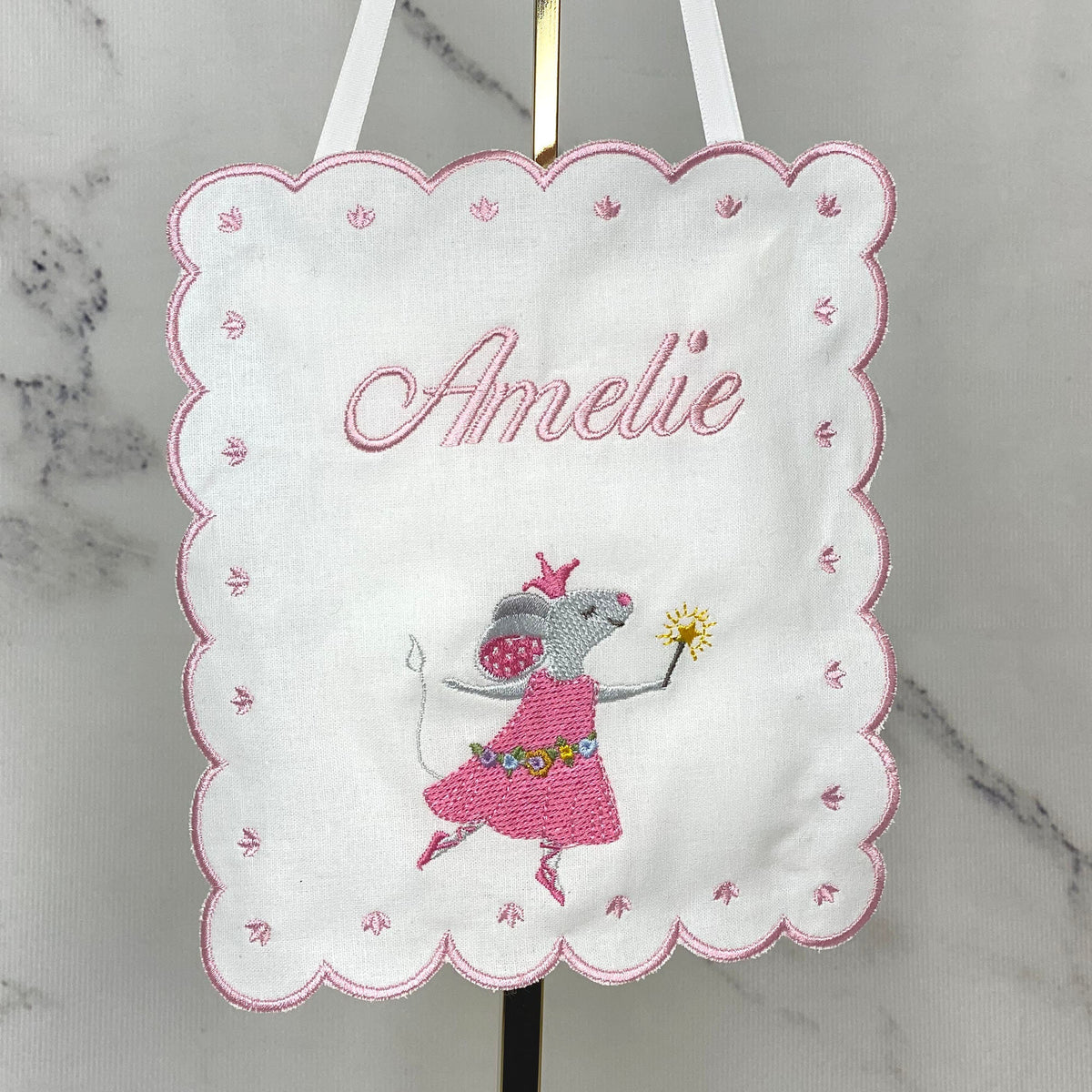 Tooth Fairy “Ratoncita Pérez” Hanging Sign Pillow