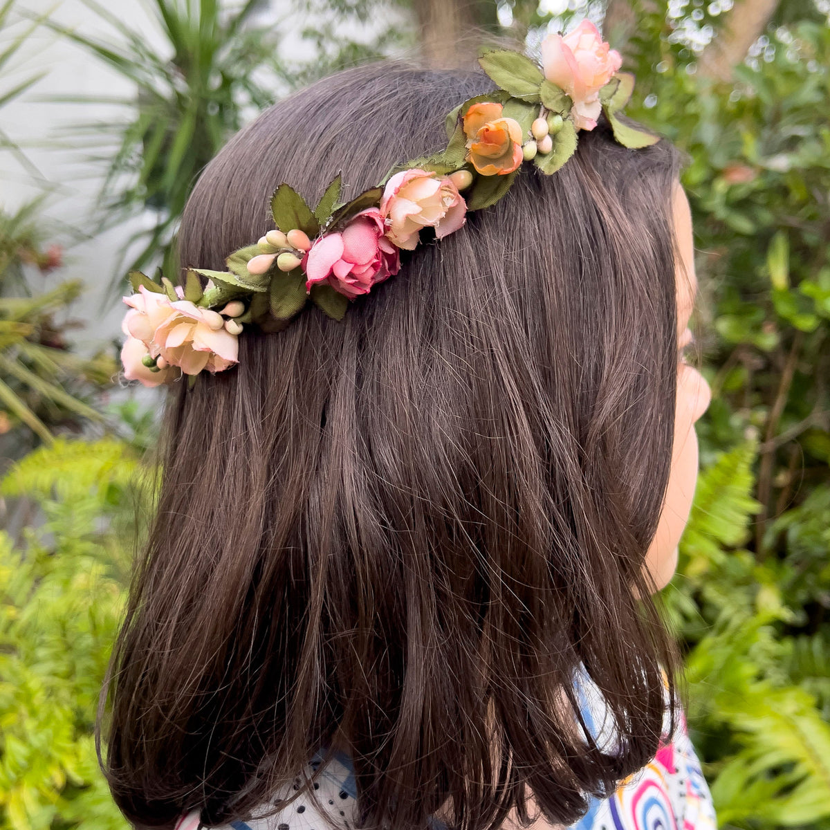Pink Flowers Head Crown - Adult & Child Options