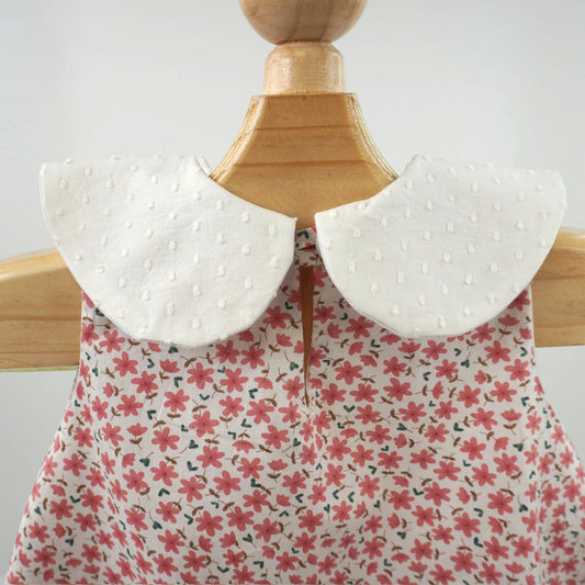 Sleeveless Peter Pan Collar Bubble Dress Day Lillies