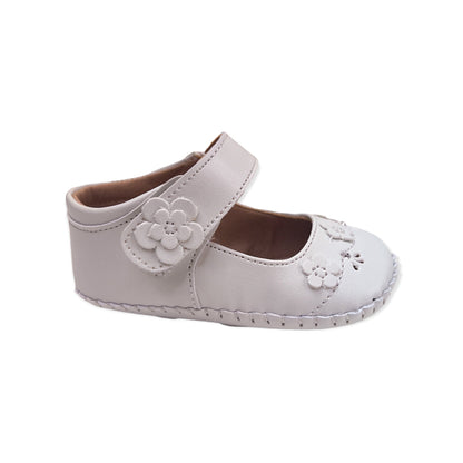 Faux Leather Baby Shoes: Cut-Out Flower Design