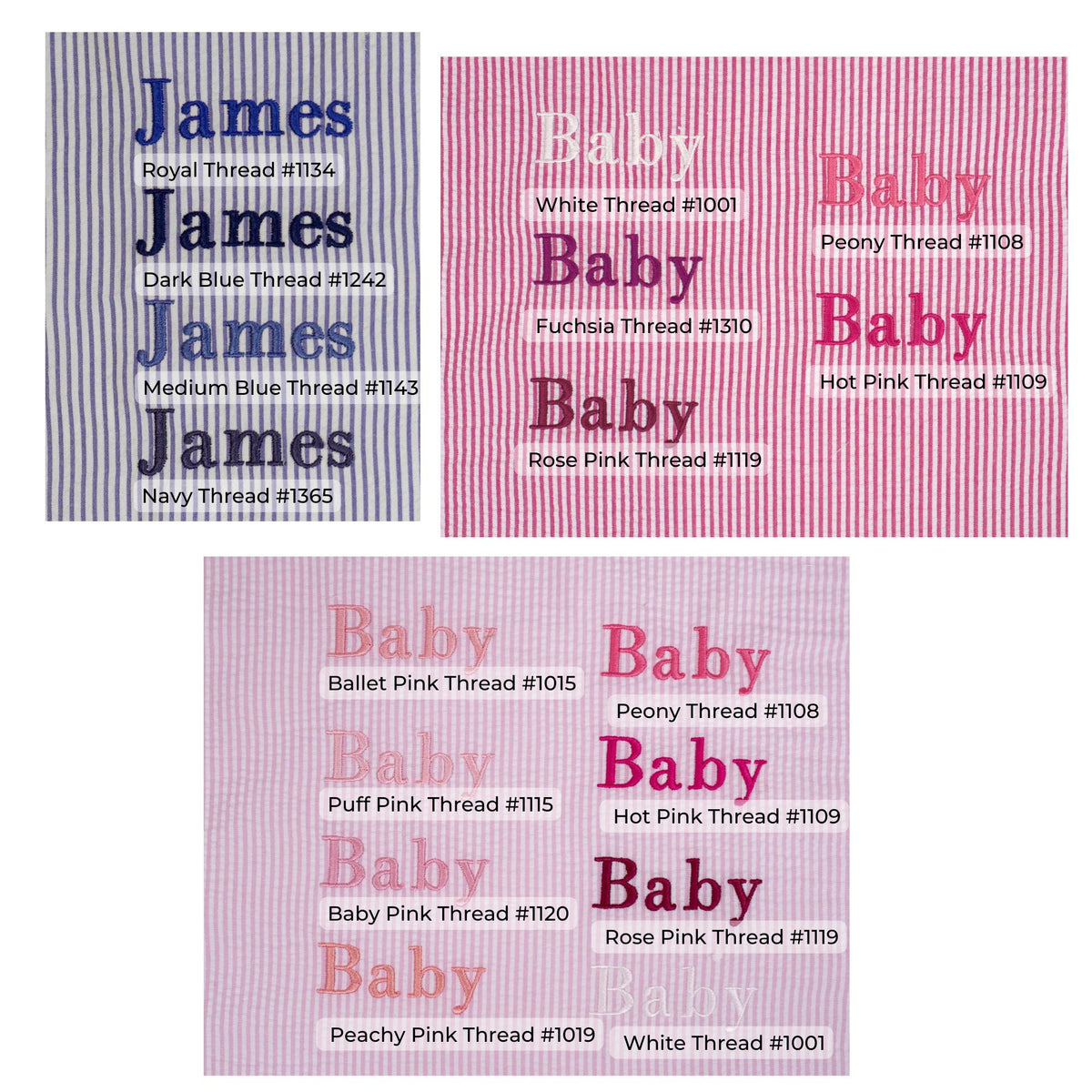 Seersucker Striped Cotton – Baby Memory Book
