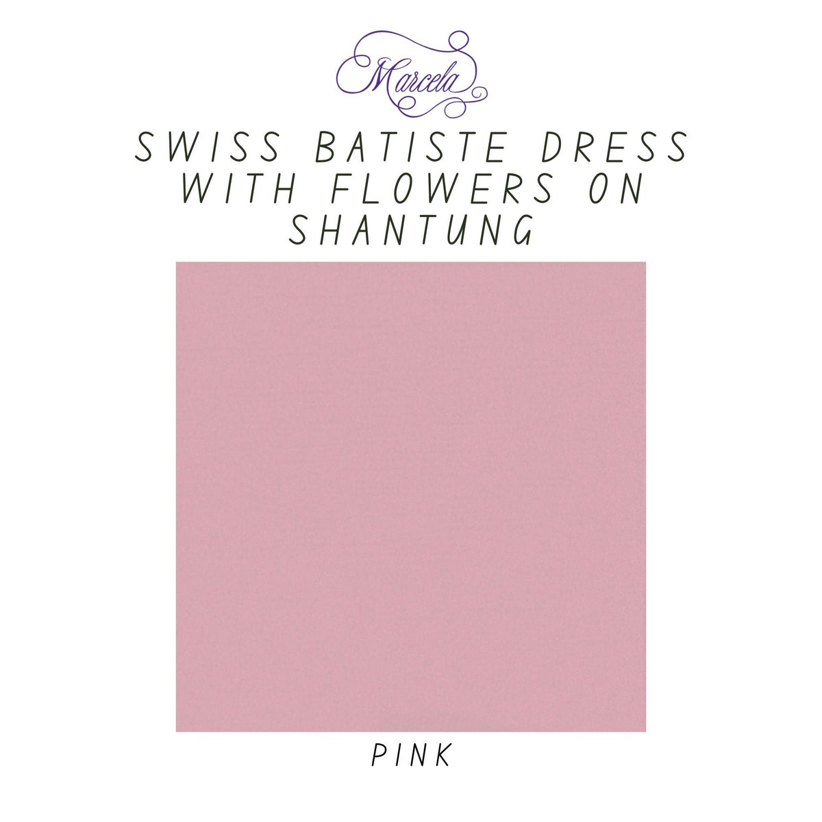 Swiss Batiste Dress with Flowers – Baby Memory Book (Shantung)