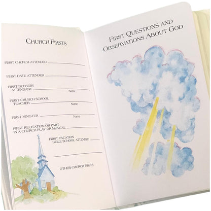 Personalized Baby’s First Bible – Shantung with Split Cross Name Design (Name Included)