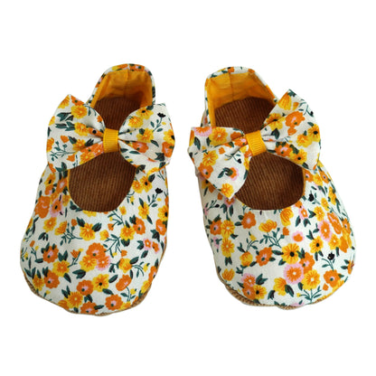 Baby Shoe -  Yellow Marigolds