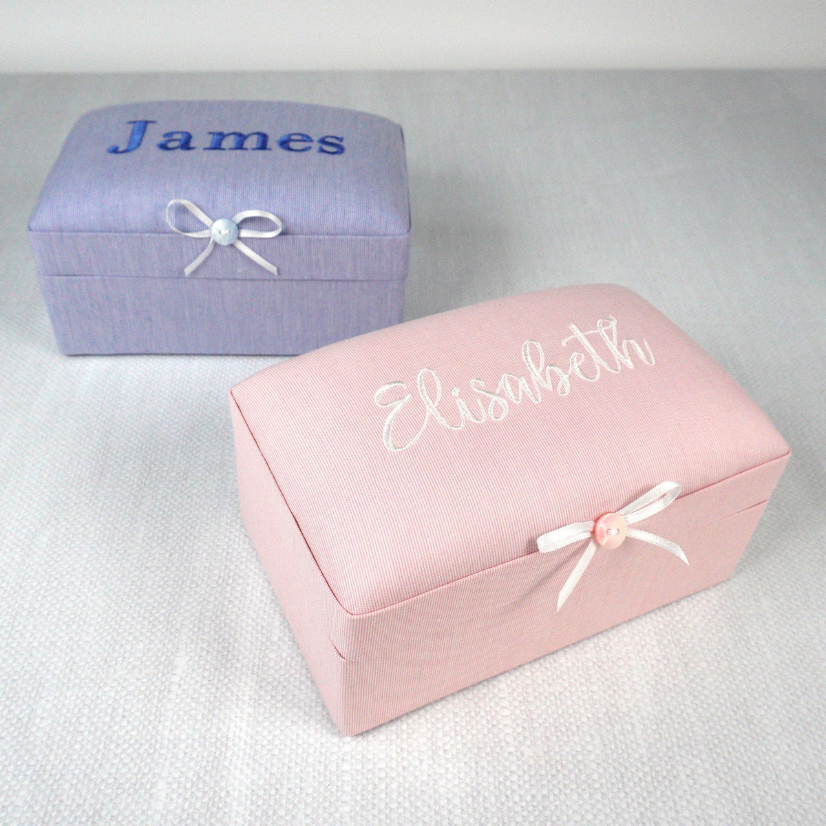 Micro Stripe Cotton – Small Baby Keepsake Box