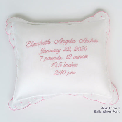 Custom Baby Announcement Pillow