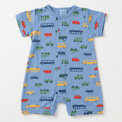 Automobiles Pima Cotton Baby Romper