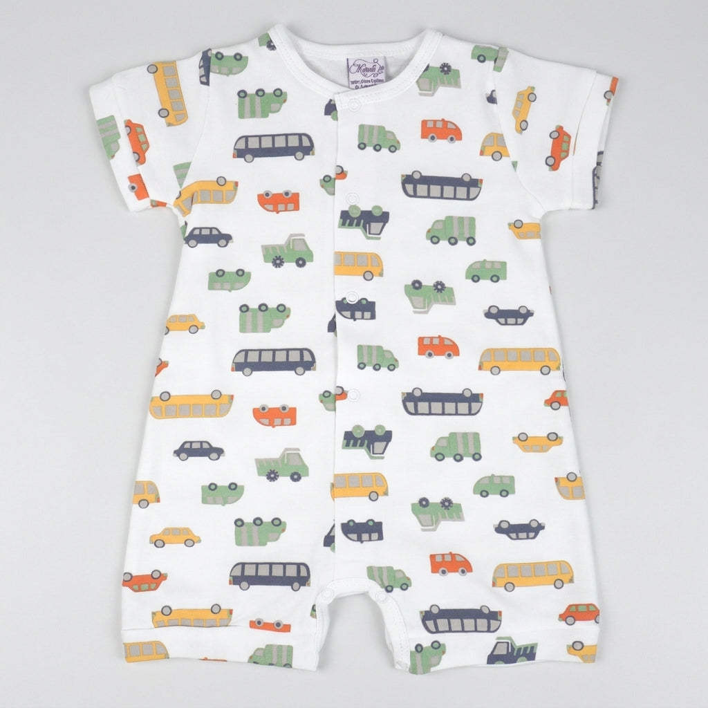 Automobiles Pima Cotton Baby Romper