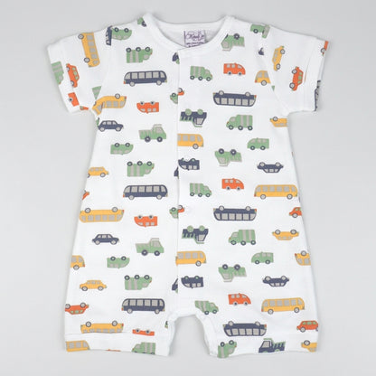 Automobiles Pima Cotton Baby Romper