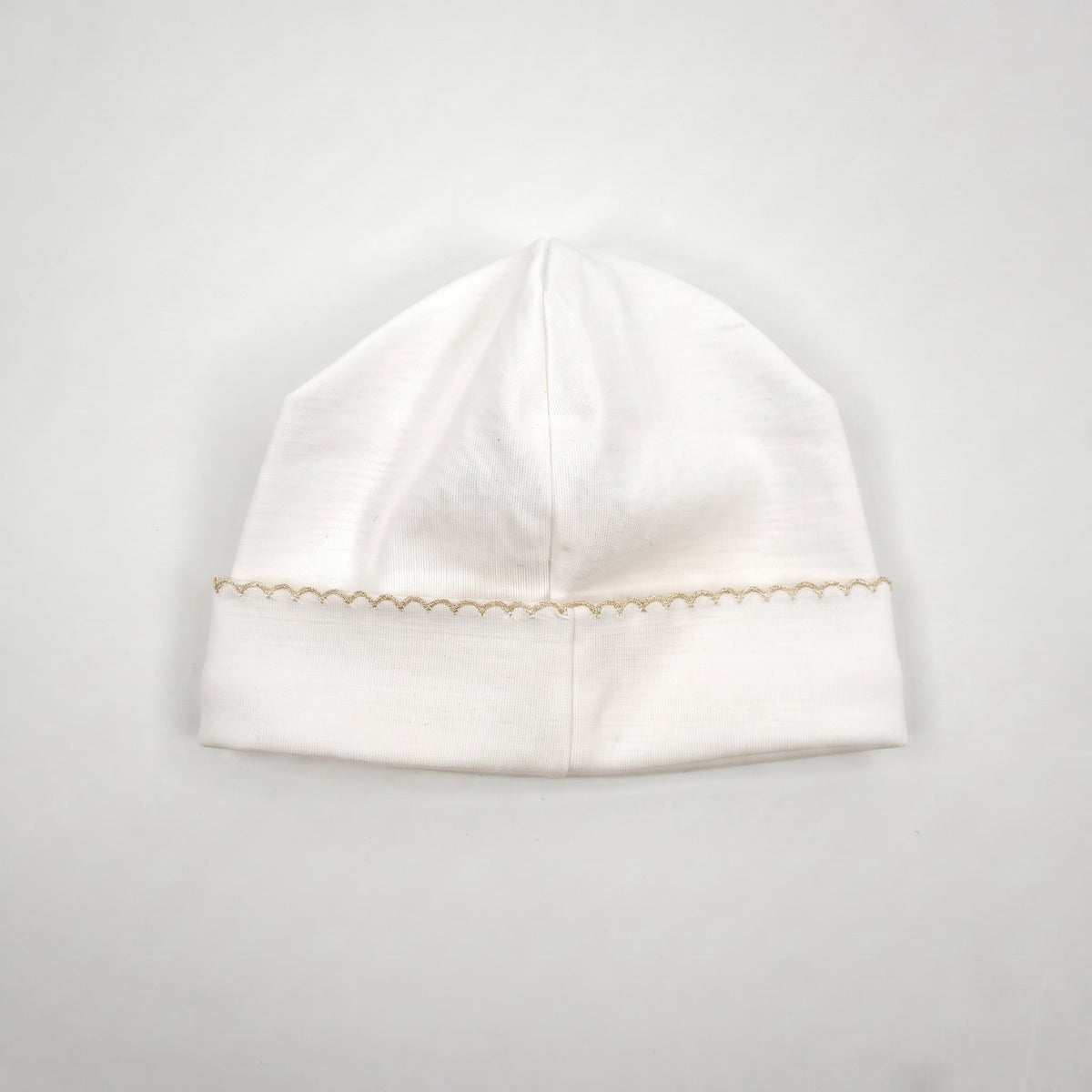Pima Cotton Scalloped Baby Beanie