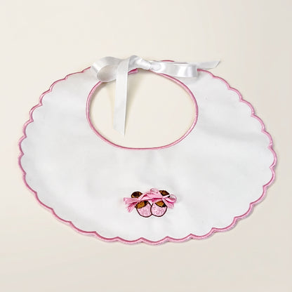 Batiste Bib with Embroidered Shoe