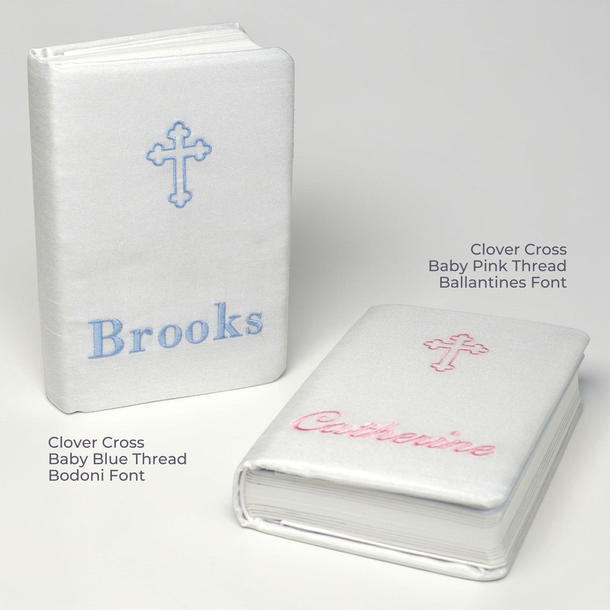 Personalized Baby’s First Bible – Shantung with Cross Design