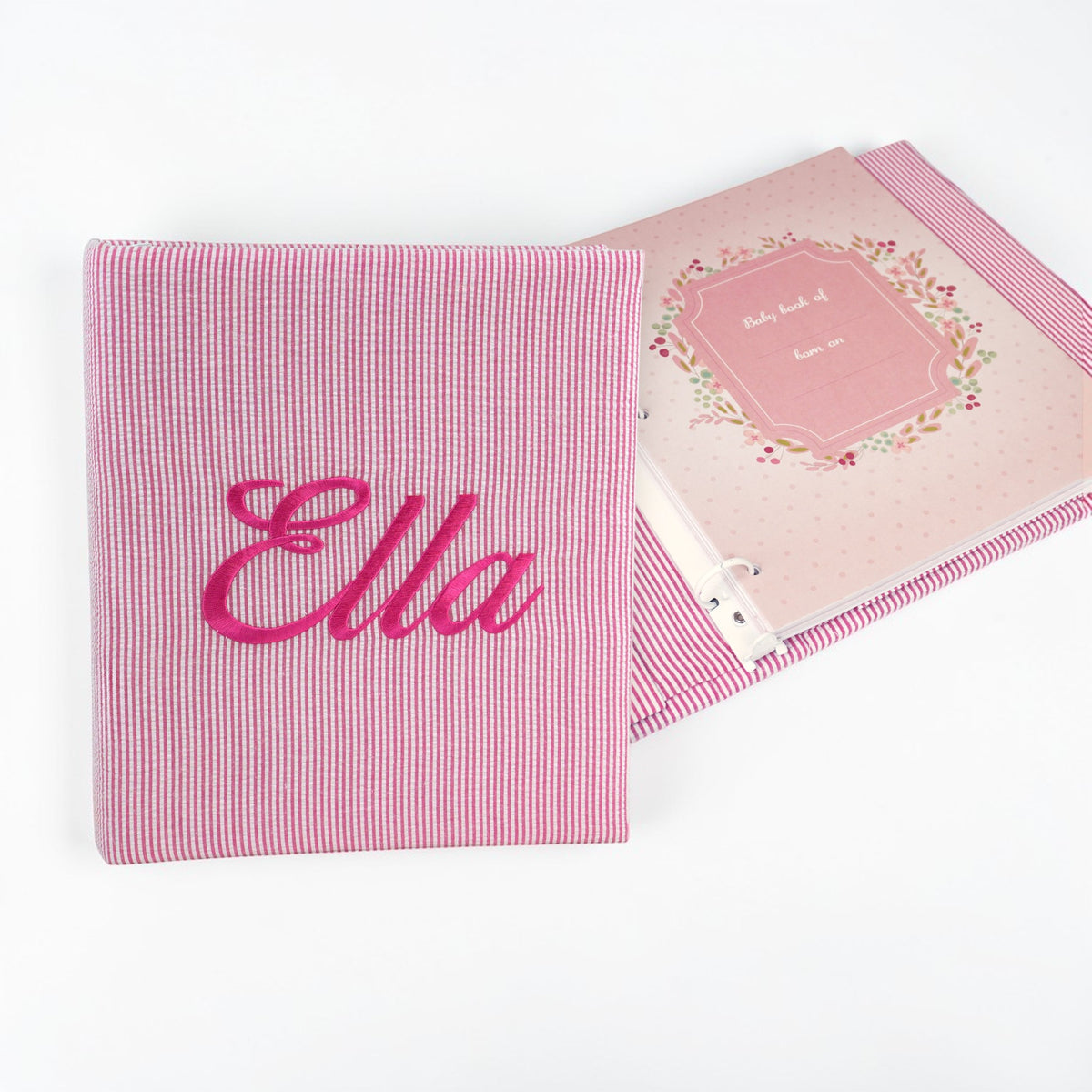 Seersucker Striped Cotton – Baby Memory Book