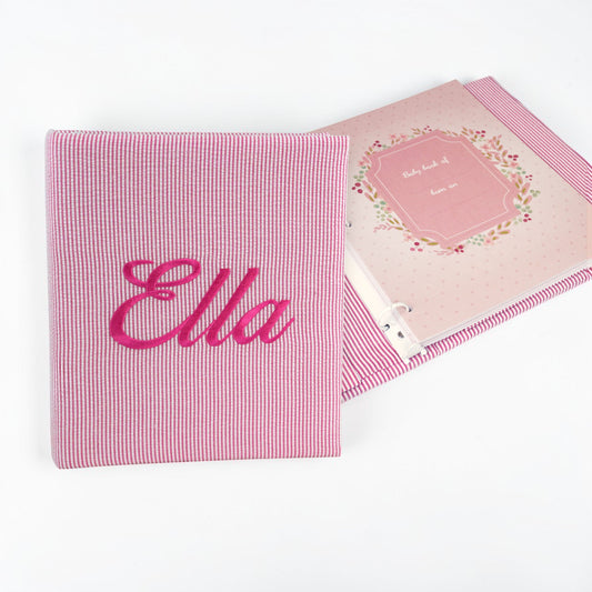 Seersucker Striped Cotton – Baby Memory Book