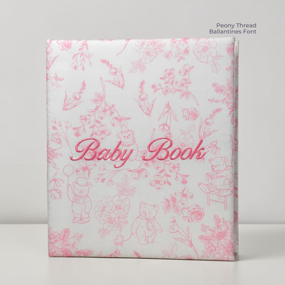 Beary Blossoms Toile – Baby Memory Book
