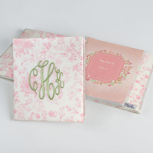 Beary Blossoms Toile – Baby Memory Book
