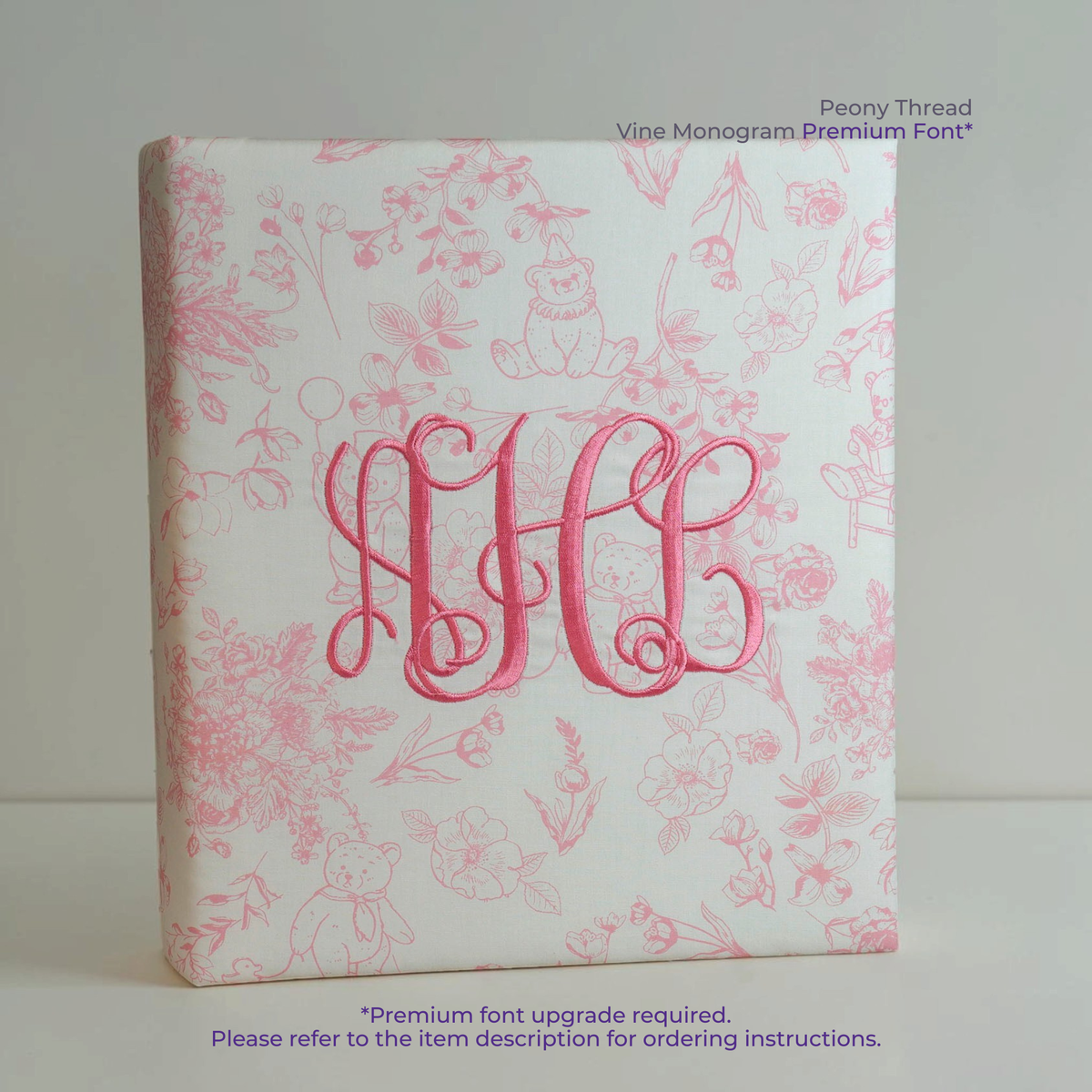 Beary Blossoms Toile – Baby Memory Book