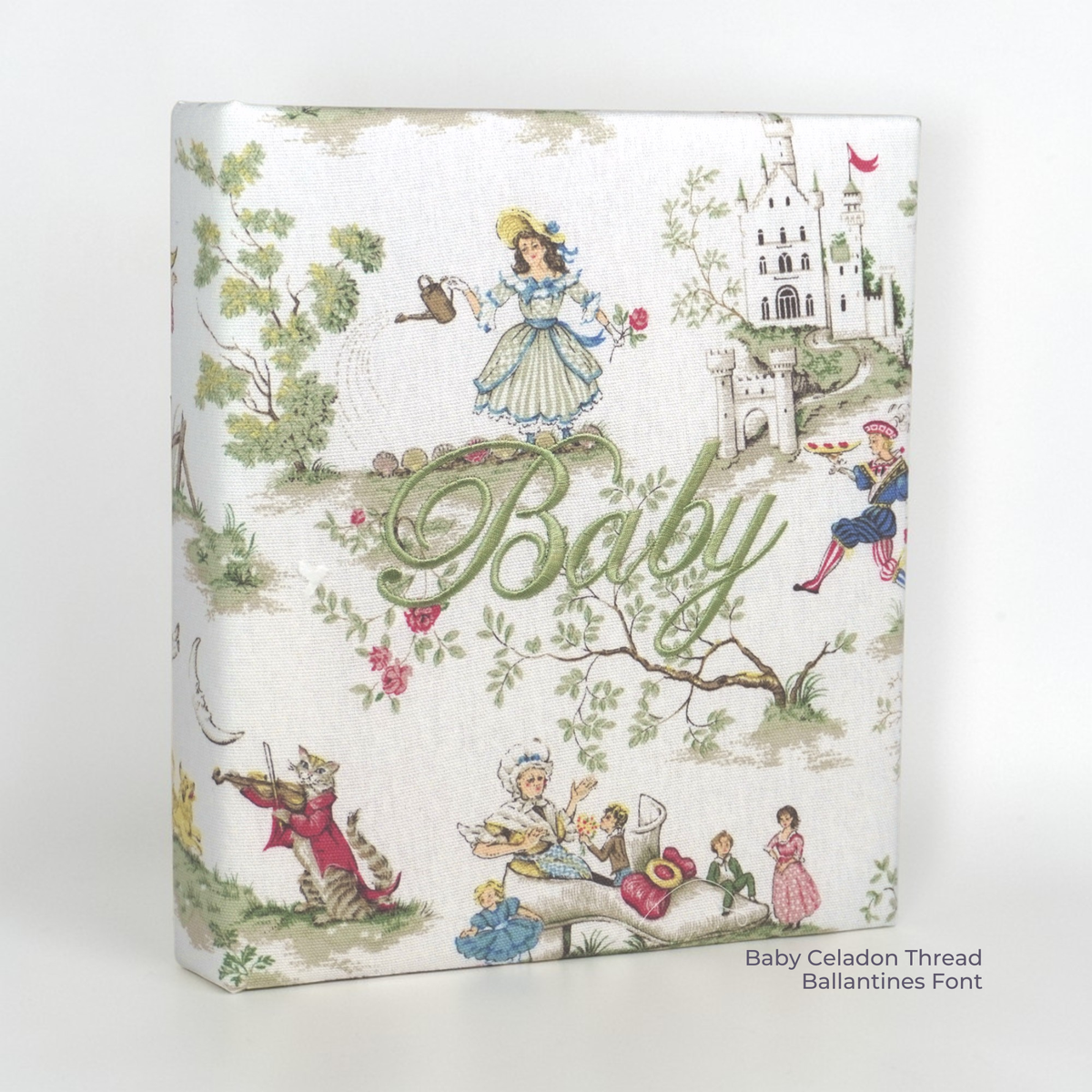 Over the Moon Nursery Rhyme Toile Toile – Baby Memory Book