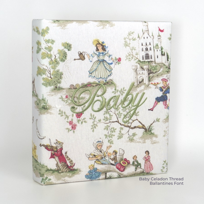 Over the Moon Nursery Rhyme Toile Toile – Baby Memory Book