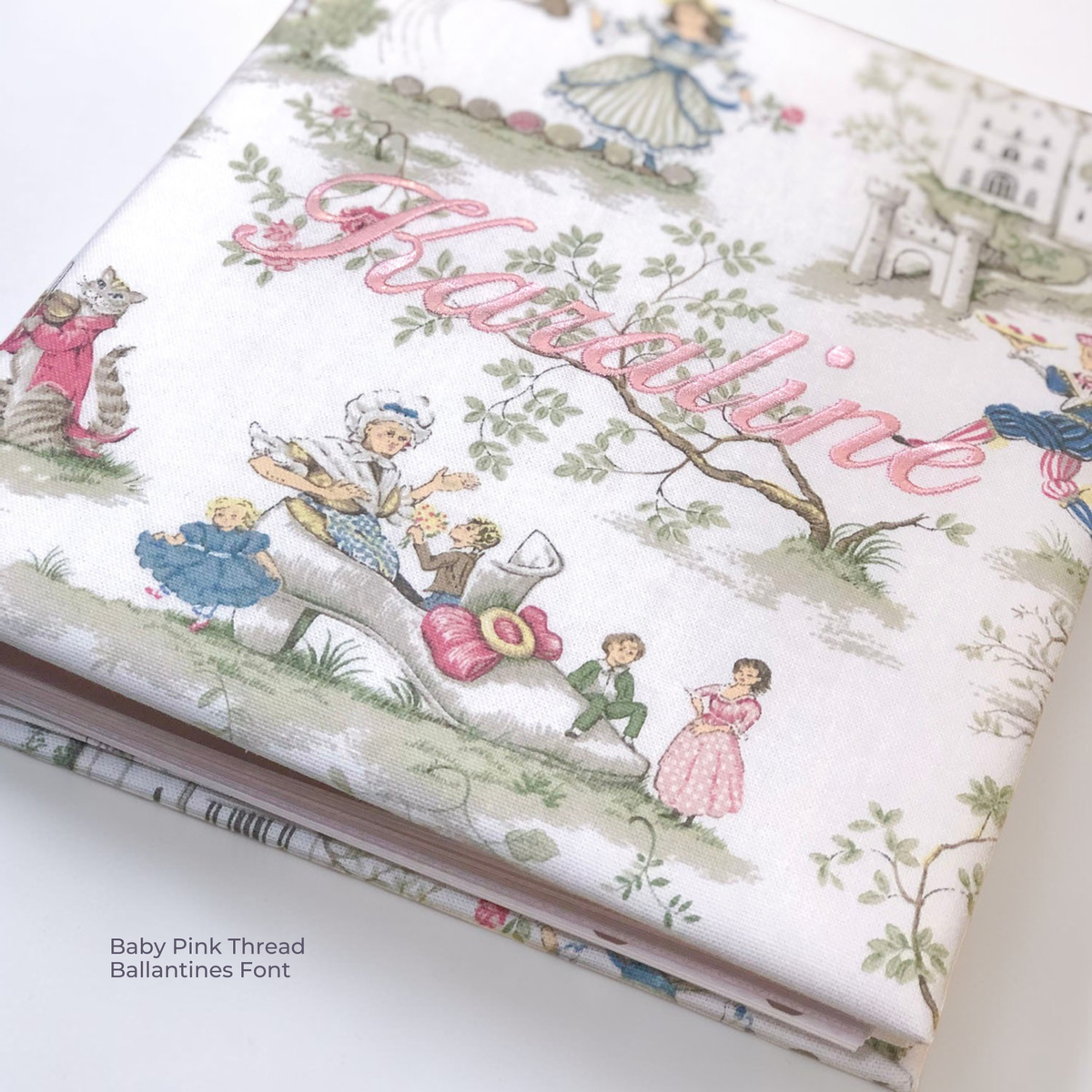 Over the Moon Nursery Rhyme Toile Toile – Baby Memory Book