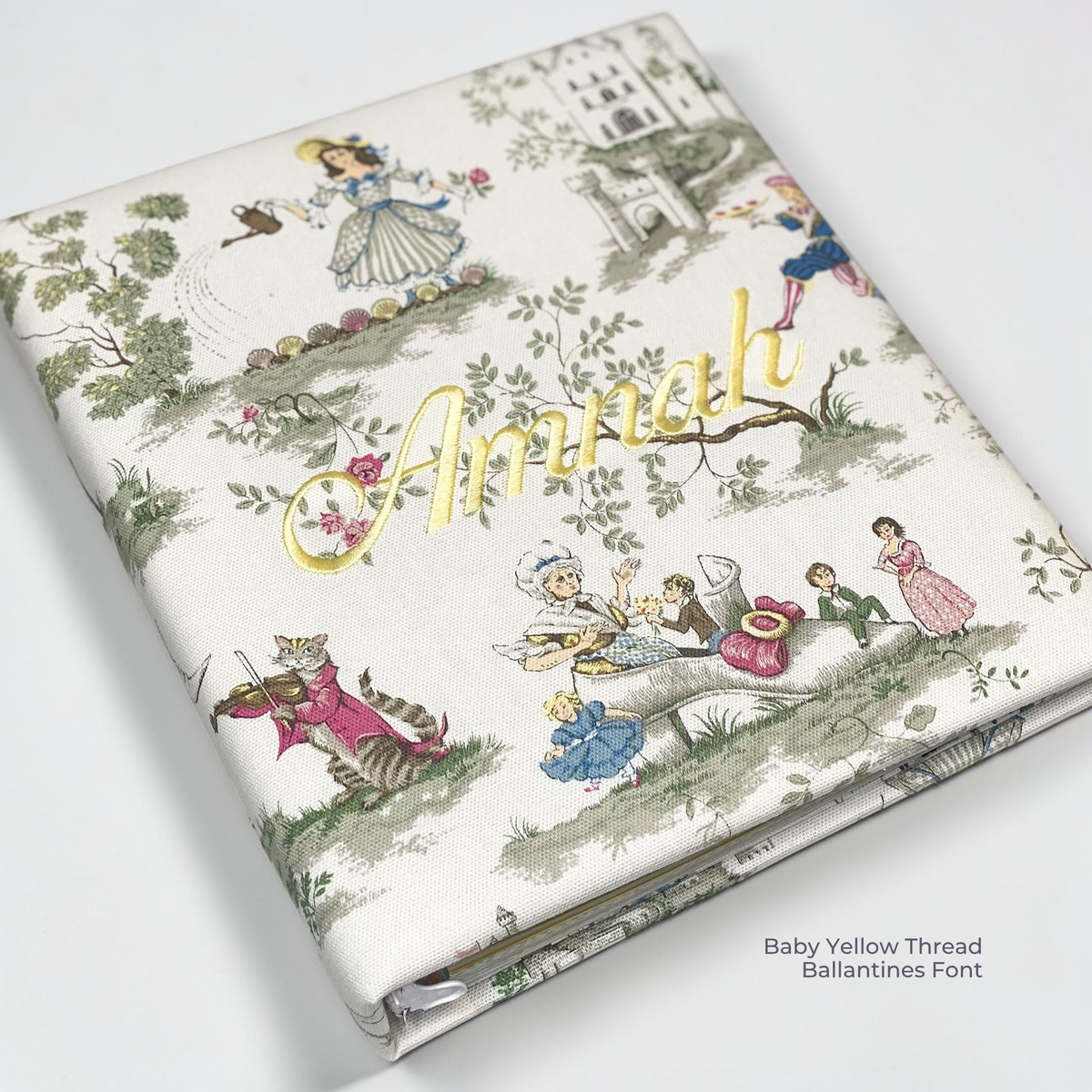 Over the Moon Nursery Rhyme Toile Toile – Baby Memory Book