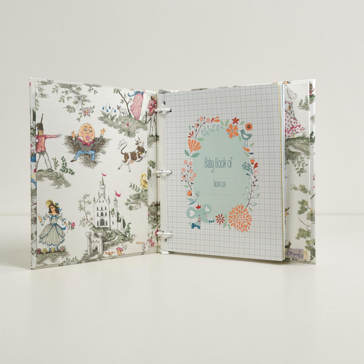 Over the Moon Nursery Rhyme Toile Toile – Baby Memory Book