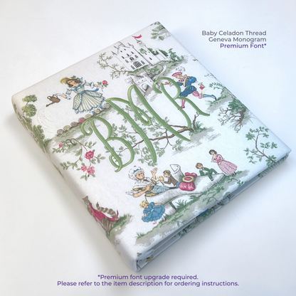 Over the Moon Nursery Rhyme Toile Toile – Baby Memory Book