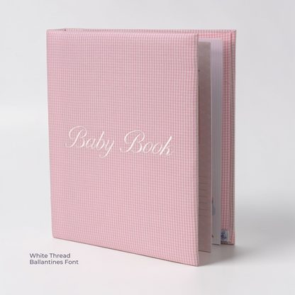 Seersucker Check Cotton – Baby Memory Book
