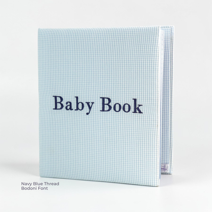 Seersucker Check Cotton – Baby Memory Book