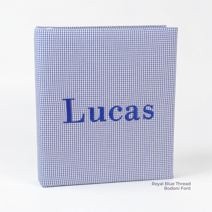 Seersucker Check Cotton – Baby Memory Book