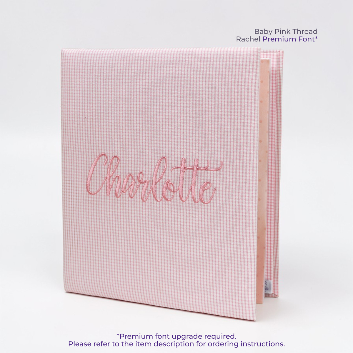 Seersucker Check Cotton – Baby Memory Book