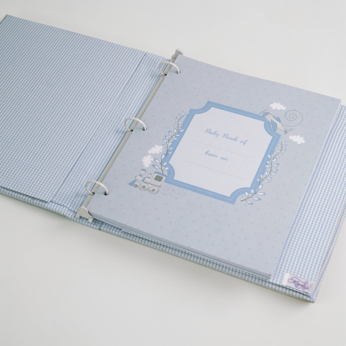 Seersucker Check Cotton – Baby Memory Book