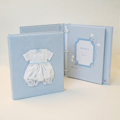 Swiss Batiste Jumper on Seersucker Check – Baby Memory Book
