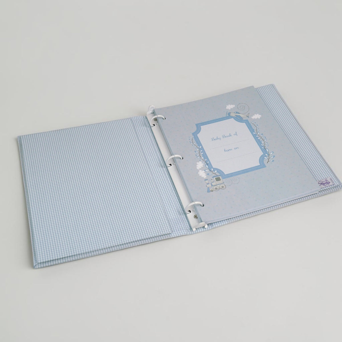 Swiss Batiste Jumper on Seersucker Check – Baby Memory Book
