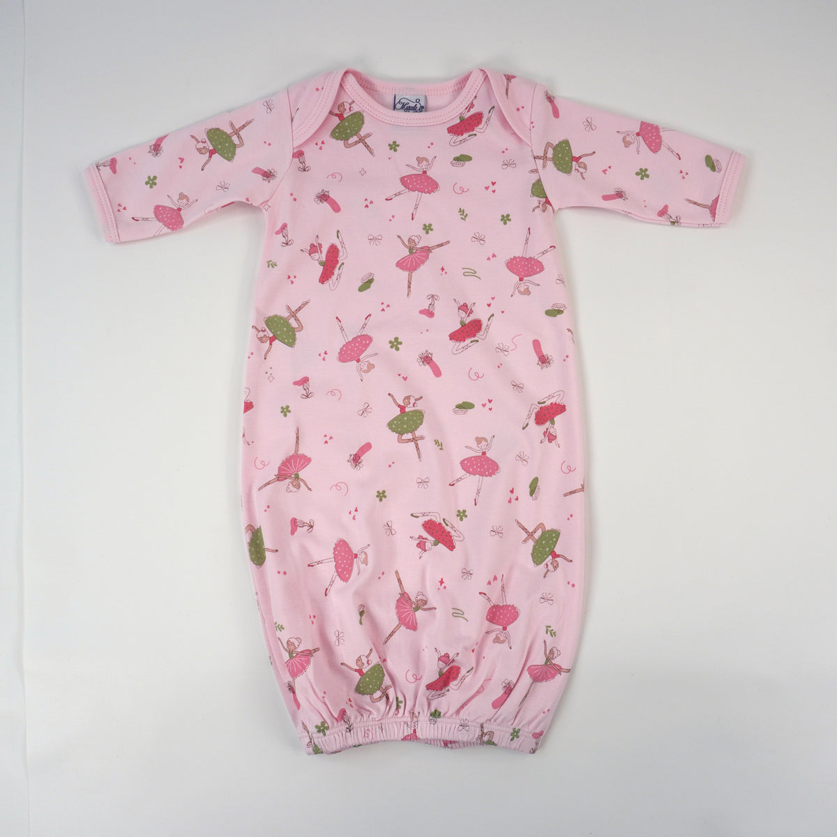 Ballerina Print Pima Cotton Baby Gown