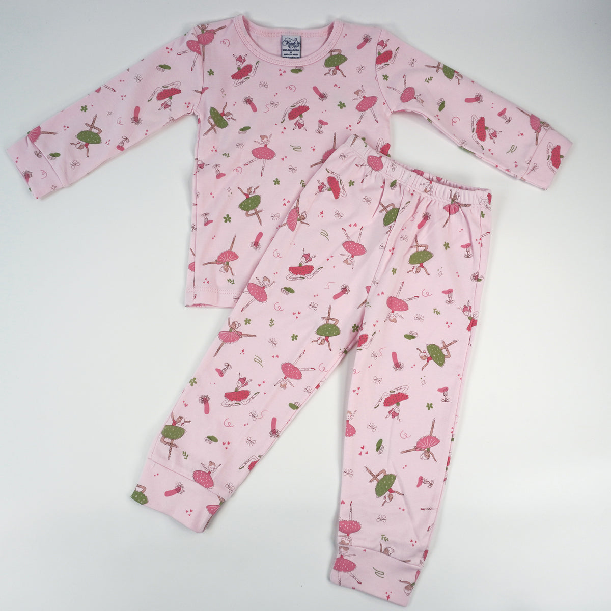 Ballerina Pima Cotton Long Sleeve Shirt & Pant Set
