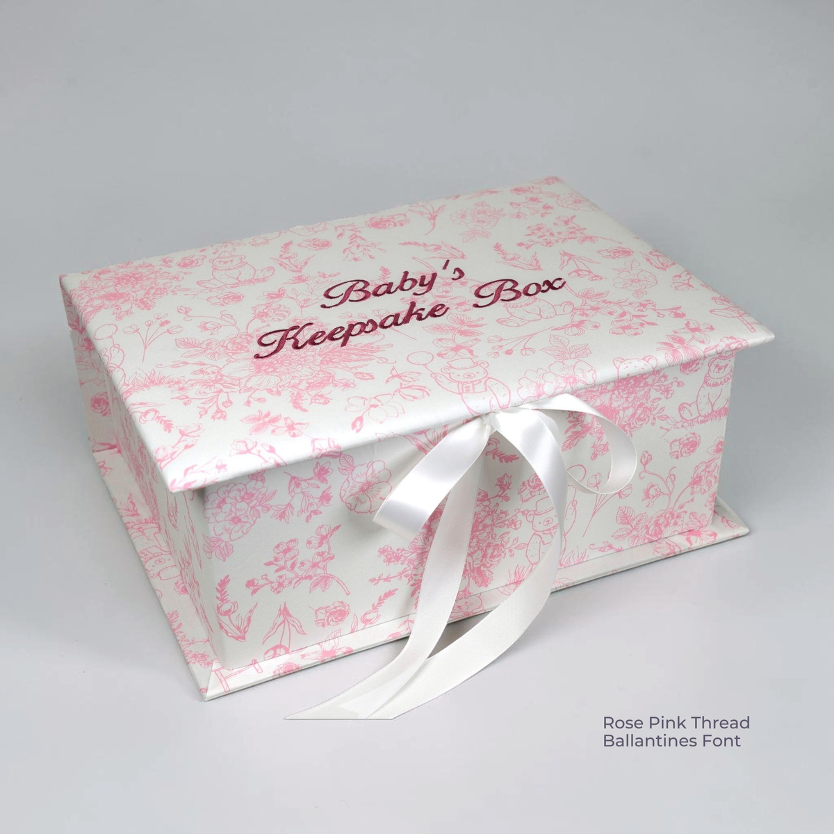 Beary Blossoms Toile - Medium Keepsake Box